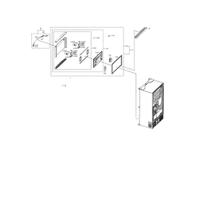 Freezer Door Diagram and Parts List for RF28NHEDBSR AA-00 Samsung Refrigerator