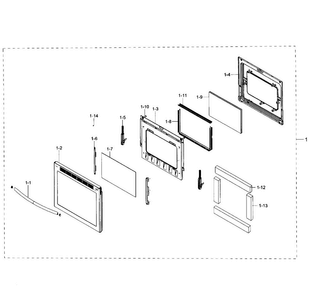 Part Location Diagram of DG61-00190C Samsung Bracket
