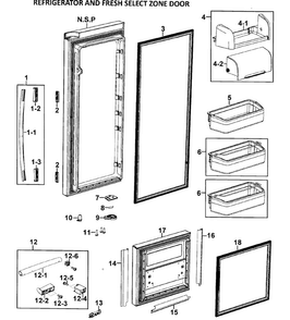 Part Location Diagram of DA91-02474A Samsung Assembly DOOR FOAM REF-CONV;