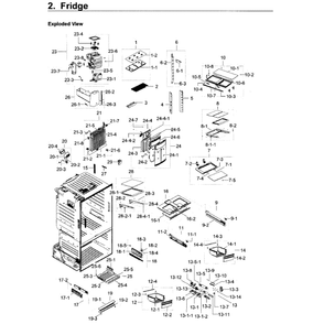 Fridge Diagram and Parts List for RF23HCEDBSR AA-0011 Samsung Refrigerator