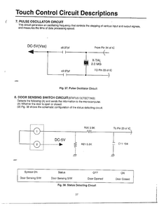 Touch Control Circuit Descriptions Page 7 Diagram and Parts List for MW5620T XAA Samsung Microwave