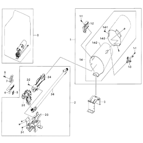 Duct And Burner Diagram and Parts List for DV48J7770GP A2-0000 Samsung Dryer