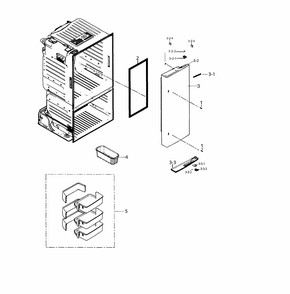 Fridge Door R Diagram and Parts List for RF26HFPNBSR AA-0000 Samsung Refrigerator