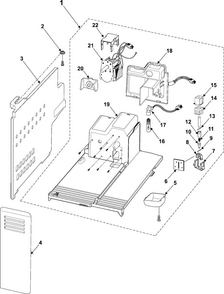Enclosure Diagram and Parts List for RS257BARB XAA Samsung Refrigerator