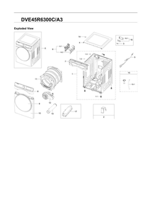 Part Location Diagram of DC97-20009X Samsung ASSY FRAME;DV6000R,DVE45R6300C/A3,PCM,0.