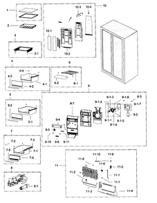 Part Location Diagram of DA63-06004B Samsung COVER-DRAWER REF;POLARIS