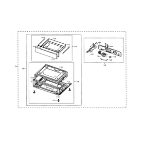 Drawer Diagram and Parts List for NX58M6850SG AA-0000 Samsung Microwave Oven Combo