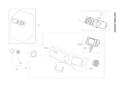 Part Location Diagram of DC64-03066T Samsung Push Button
