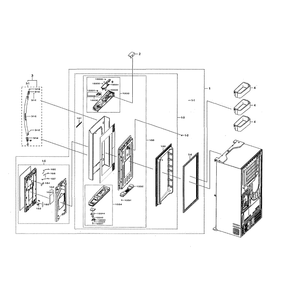 Part Location Diagram of DA82-02377T Samsung Cover Display Assembly