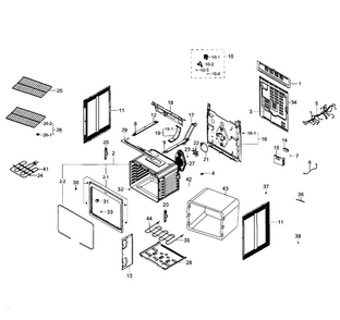 Main Section Diagram and Parts List for NE59J7650WS AA-00 Samsung Range