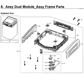 Part Location Diagram of DC97-20128A Samsung Fabirc Softener Dispenser