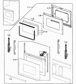 Part Location Diagram of DG97-00113C Samsung Assembly BAFFLE DOOR;FER300*