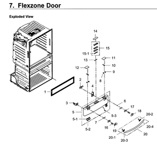 Part Location Diagram of DA82-01247A Samsung Conversion Door