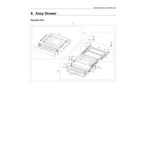 Drawer Assembly Diagram and Parts List for NX60T8711SG AA-00 Samsung Range