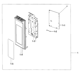 Control Panel Diagram and Parts List for ME21F707MJT AA-00 Samsung Microwave