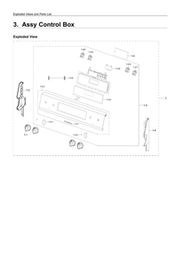 Control Box Assembly Diagram and Parts List for NE59R6631SS AA-00 Samsung Range