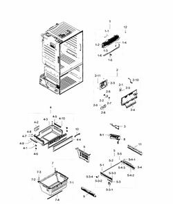 Freezer Diagram and Parts List for RF28HFEDBBC AA-0002 Samsung Refrigerator