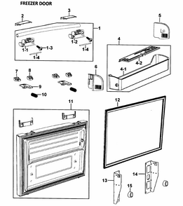 Part Location Diagram of DA97-06429H Samsung Bar Handle Assembly