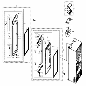 Fridge Door R Diagram and Parts List for RF22K9381SG (AA)(0005) Samsung Refrigerator