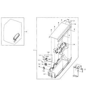 Heater Assy Diagram and Parts List for DV400EWHDWR AA-0001 Samsung Dryer