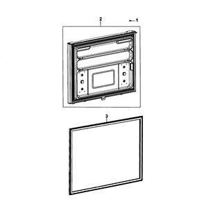 Freezer Door Diagram and Parts List for RB215ACPN XAA-0001 Samsung Refrigerator