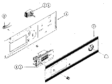 Control Panel Diagram and Parts List for 11111  Kenmore Wall Oven