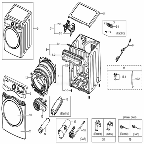 Part Location Diagram of DC92-01729T Samsung ASSY PCB MAIN;STANDARD
