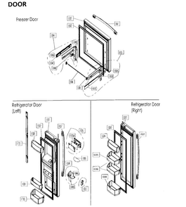 Part Location Diagram of 30126-0026502-00 Maytag Refrigerator door handle (black)