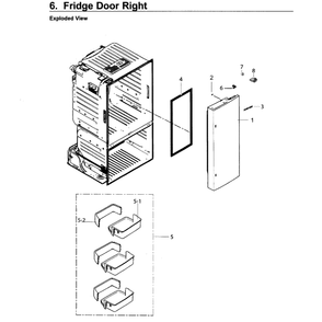 Fridge Door R Diagram and Parts List for RF26J7500SR AA-02 Samsung Refrigerator