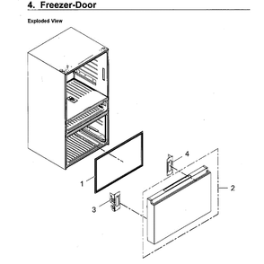 Freezer Door Diagram and Parts List for RF23M8570SR AA-0000 Samsung Refrigerator