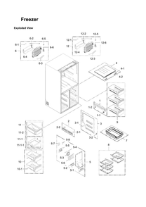 Freezer Parts Diagram and Parts List for RF34H9960S4 AA-07 Samsung Refrigerator