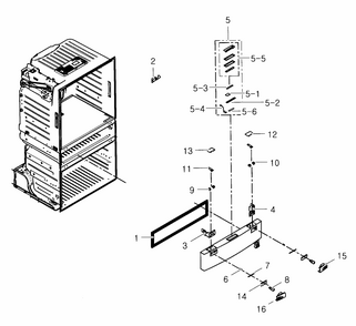 Flexzone Diagram and Parts List for RF25HMEDBSR AA-0001 Samsung Refrigerator