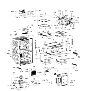Fridge Diagram and Parts List for RF32FMQDBSR AA-09 Samsung Refrigerator