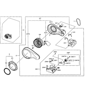 Motor Assy Diagram and Parts List for DV435ETGJWR A1-0001 Samsung Dryer