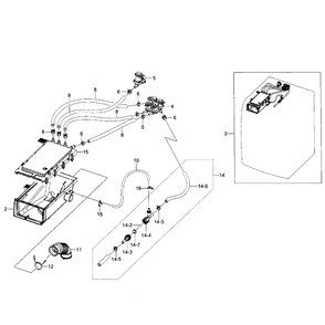 Housing Drawer Diagram and Parts List for WF520ABP XAA-05 Samsung Washer