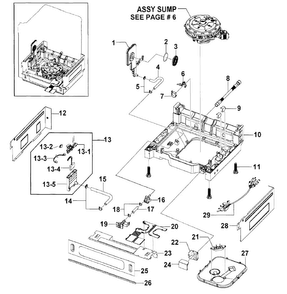 Base Assy Diagram and Parts List for DMR57LFB XAA-00 Samsung Dishwasher
