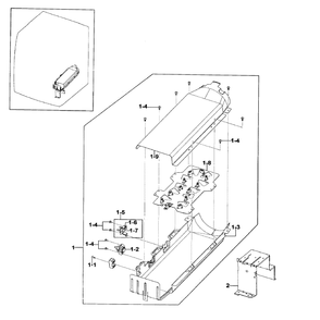 Heater Assembly Diagram and Parts List for DV219AEW XAA-01 Samsung Dryer