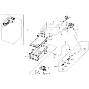 Housing Drawer Diagram and Parts List for WF45H6100AP A2-01 Samsung Washer