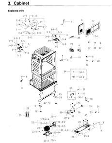 Cabinet Diagram and Parts List for RF4267HARS XAA-0004 Samsung Refrigerator