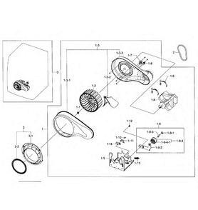 Motor Assy Diagram and Parts List for DV456GWHDWR AA-0001 Samsung Dryer