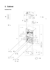 Cabinet Parts Diagram and Parts List for RF23A9675MT AA-00 Samsung Refrigerator