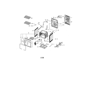 Main Diagram and Parts List for NE595R0ABSR AA-0000 Samsung Range