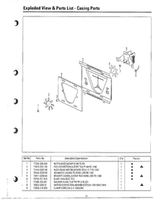 Casing Parts Diagram and Parts List for MC6566W XAA Samsung Microwave