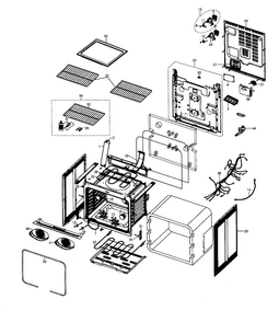Cabinet Diagram and Parts List for FE710DRS XAA-0001 Samsung Range
