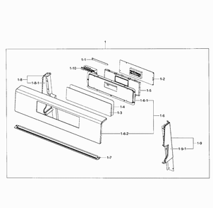 Control Box Diagram and Parts List for NX58F5300SS AA-00 Samsung Range