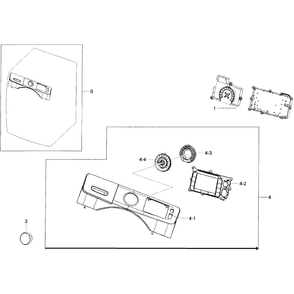 Control Panel Diagram and Parts List for WF45H6100AP A2-00 Samsung Washer