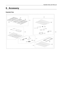 Accessory Diagram and Parts List for NX58M6650WS AA-00 Samsung Range