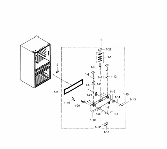 Flexzone Door Diagram and Parts List for RF30HBEDBSR AA-0002 Samsung Refrigerator