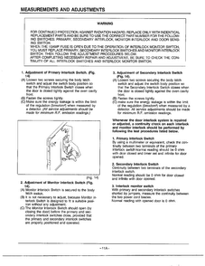 Measurements/adjustments Diagram and Parts List for MW2070U XAA Samsung Microwave