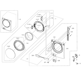 Part Location Diagram of DC61-02003A Samsung Frame-front